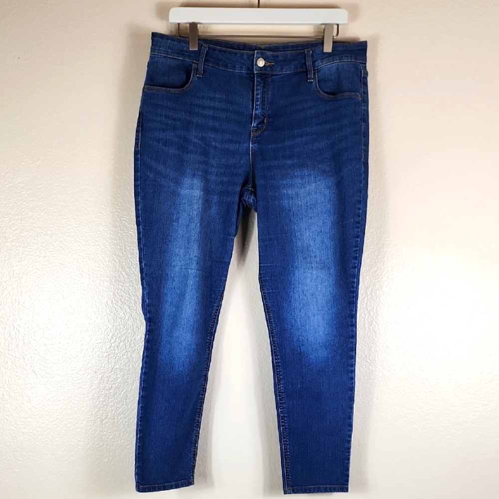 Old Navy Super Skinny Ankle Denim Blue Jeans